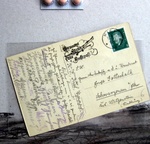 Postkarte mit Unterschriften der Besatzung